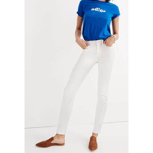 Madewell 9 Inch High Rise Skinny Skinny Jeans Ultra Pure White 26